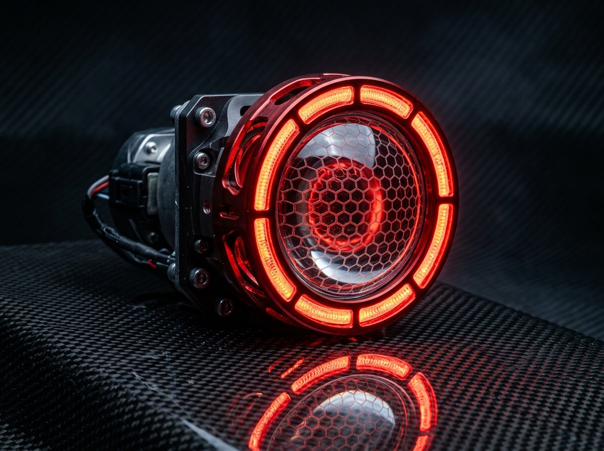Laser Etched Honeycomb Projector Lens